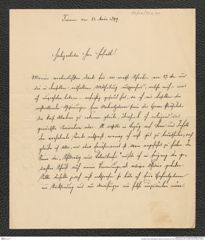 Nachlass Franz Steindachner, Brief von Luschan an Franz Steindachner (02.10.1882), Inv.Nr. 320.01, Seite 1